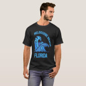 Graphic Melbourne Beach Florida Pocket Wave Souven Tシャツ (正面フル)
