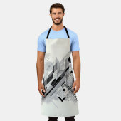 Graphic Monochrome Line  エプロン (着用した状態)
