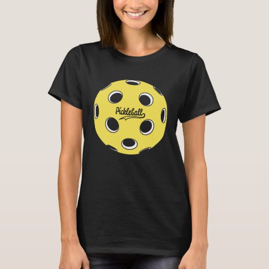 Graphic Pickleball Ball Yellow Tシャツ (正面)