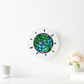 Graphic Planet EARTH – ワイルドワールド –  ラウンド壁時計 (ホーム)