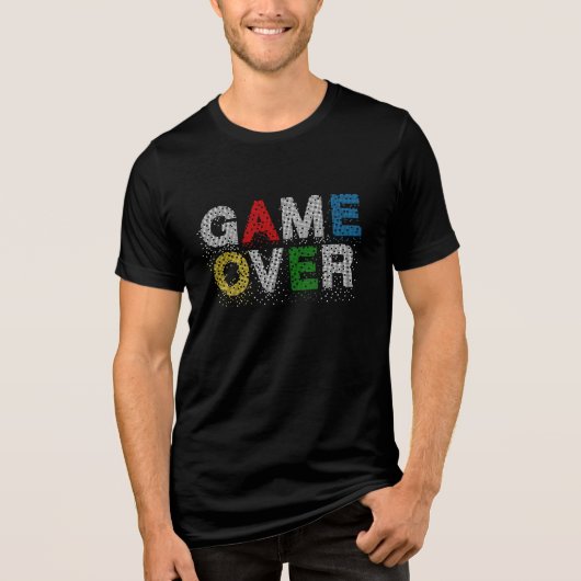 Graphic Printed T-Shirt for Unisex Game Over Tee トライブレンドTシャツ (正面)