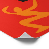 Graphic Sketches of People Dancing and Jumping ポスター (角)