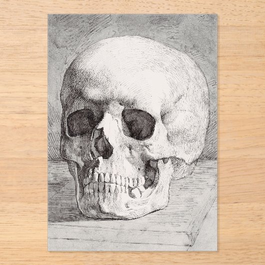 Graphic Skull Art: Minimalist & Bold Ink Design アクリル招待状 (正面)