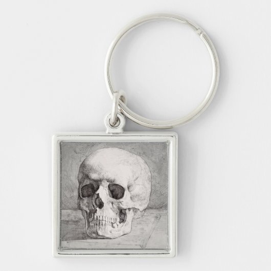 Graphic Skull Art: Minimalist & Bold Ink Design キーホルダー (正面)
