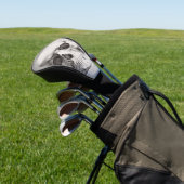 Graphic Skull Art: Minimalist & Bold Ink Design ゴルフヘッドカバー (インサイチュ)