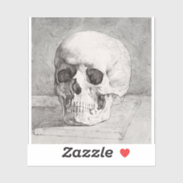 Graphic Skull Art: Minimalist & Bold Ink Design シール
