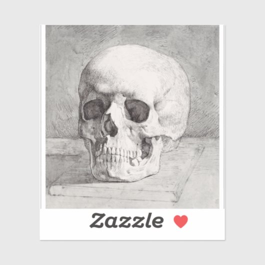 Graphic Skull Art: Minimalist & Bold Ink Design シール (シート)