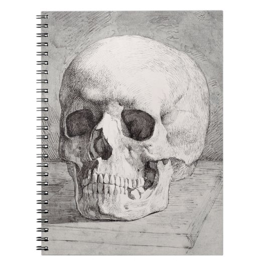 Graphic Skull Art: Minimalist & Bold Ink Design ノートブック (正面)