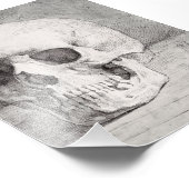 Graphic Skull Art: Minimalist & Bold Ink Design フォトプリント (角)