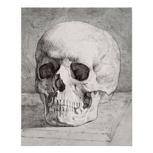 Graphic Skull Art: Minimalist & Bold Ink Design ポスター (正面)