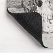 Graphic Skull Art: Minimalist & Bold Ink Design マウスパッド (コーナー)