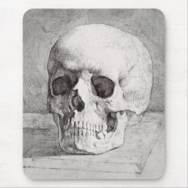 Graphic Skull Art: Minimalist & Bold Ink Design マウスパッド