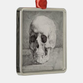 Graphic Skull Art: Minimalist & Bold Ink Design メタルオーナメント (右)