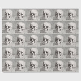 Graphic Skull Art: Minimalist & Bold Ink Design ラッピングペーパー