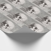 Graphic Skull Art: Minimalist & Bold Ink Design ラッピングペーパー (角)