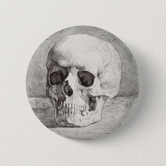 Graphic Skull Art: Minimalist & Bold Ink Design 缶バッジ (正面)