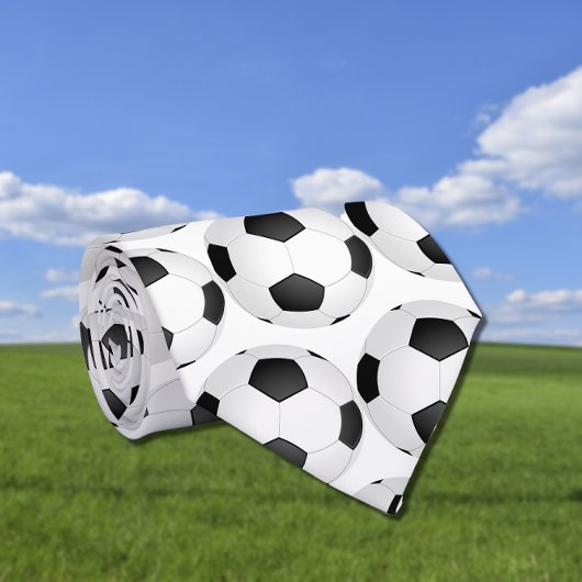 graphic soccer ball pattern ネクタイ
