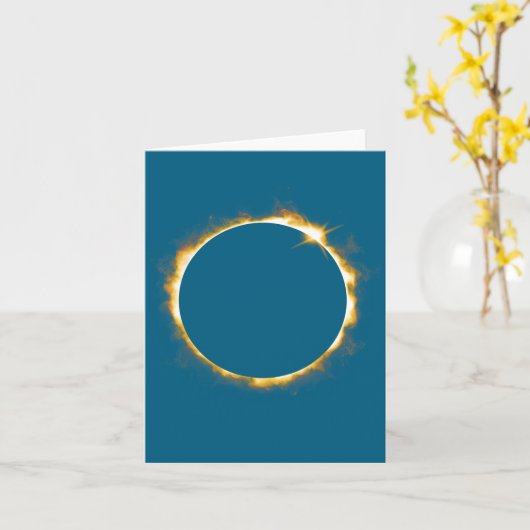 Graphic Solar Eclipse August 21 2017 カード (黄色い花)