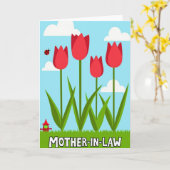 Graphic Spring Mothers Day Card カード (黄色い花)