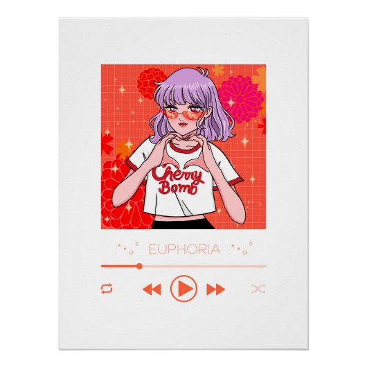 Graphic Tee Design | Anime Wall Art ポスター (正面)
