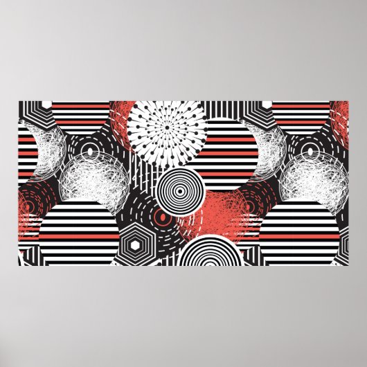 Graphic vintage and illustration with abstract ele ポスター (正面)
