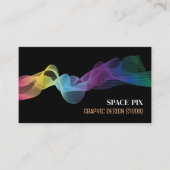 Graphic Waveデザイン，グラフィックデザイナー 名刺 (正面)