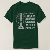 Graphic You Feel Guitar Playing Guitarist Skeleton Tシャツ (デザイン正面)