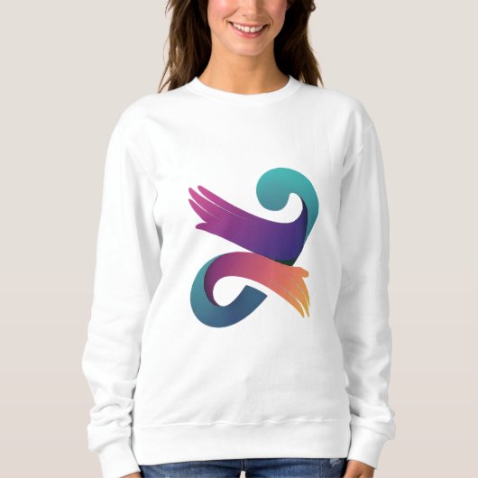 Graphical Hand Women's Basic スウェットシャツ (正面)