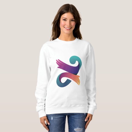 Graphical Hand Women's Basic スウェットシャツ (正面フル)