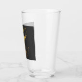 Graphique Élégant Chat Noir et Or Texturé タンブラーグラス (左)