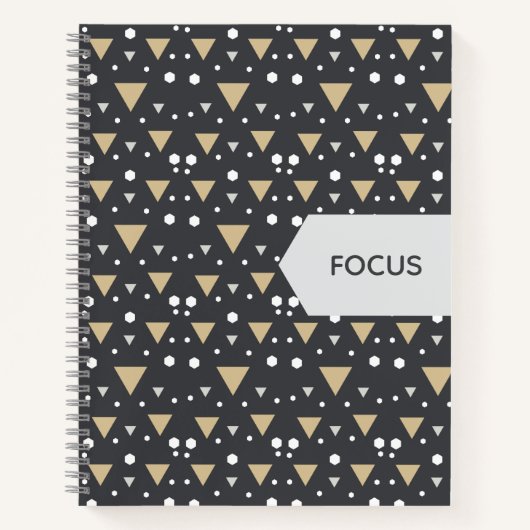 Graphite Geometry Luxe Tie ノートブック (正面)