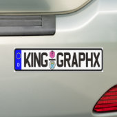 Graphx Euro Plate王のバンパーステッカー バンパーステッカー (車上)