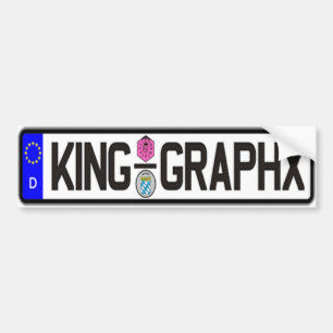 Graphx Euro Plate王のバンパーステッカー バンパーステッカー