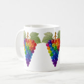 Grappe de raisin multicolore コーヒーマグカップ (正面左)