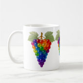 Grappe de raisin multicolore コーヒーマグカップ (左)