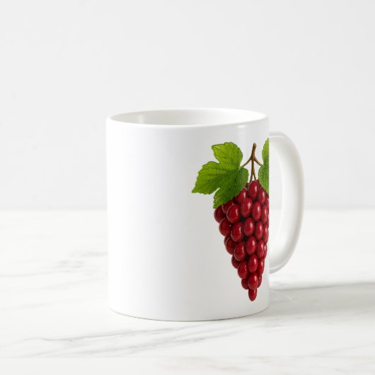 Grappe de raisin rouge 3D コーヒーマグカップ (正面右)