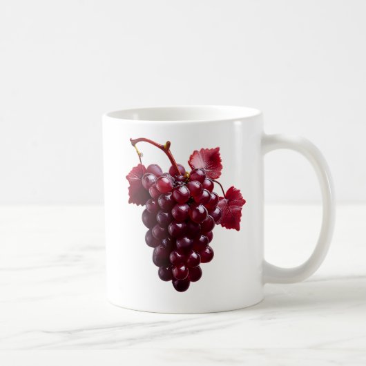Grappe de raisin rouge réalise コーヒーマグカップ (右)
