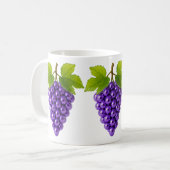 Grappes de raisin 3d modernes コーヒーマグカップ (正面左)