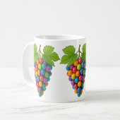 Grappes de raisin coloré コーヒーマグカップ (正面左)