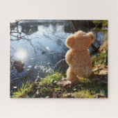 Grappige beer die ondeugend plast. ジグソーパズル (横)