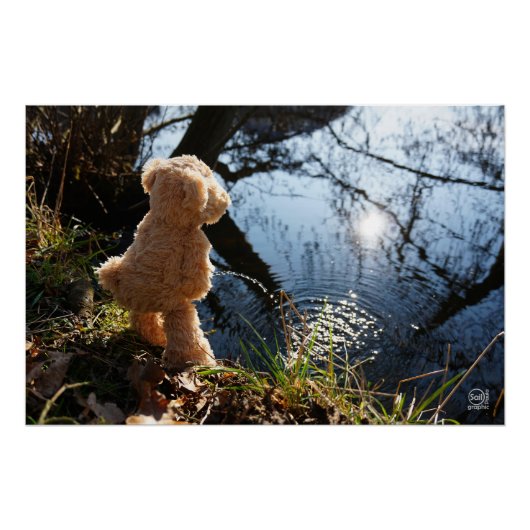 Grappige beer die ondeugend plast. ポスター (正面)