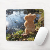 Grappige beer die ondeugend plast. マウスパッド (マウス)