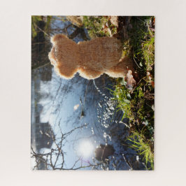 Grappige beer die ondeugend plast. legpuzzel ジグソーパズル