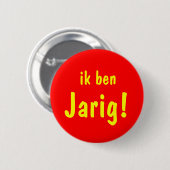 Grappige Verjaardag Button 缶バッジ (正面&裏面)