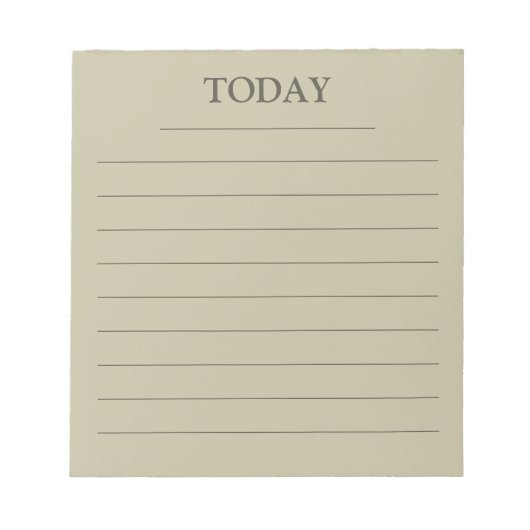Grass モダン Green TODAYでリストを行う ノートパッド (正面)