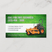 Grass cover and mower lawn care Business Card 名刺 (裏面)