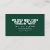 Grass cutting inspired lawn care 名刺 (裏面)