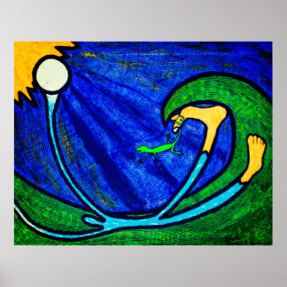 Grass Dream 絵画'sの裸足 ポスター