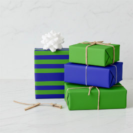 Grass Green and Earth Dark Blue Wrapping Paper ラッピングペーパーシート