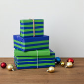 Grass Green and Earth Dark Blue Wrapping Paper ラッピングペーパーシート